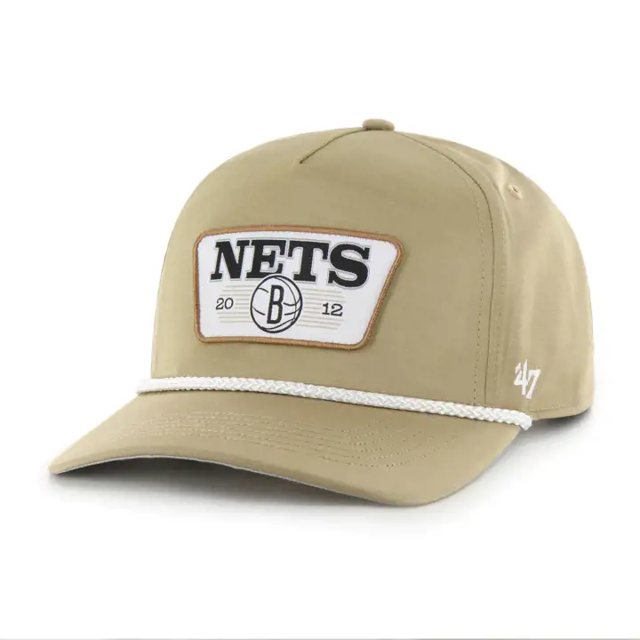 Casquette réglable Brooklyn Nets NBA '47 Sculpwood Hitch KHA/KHA/GRY