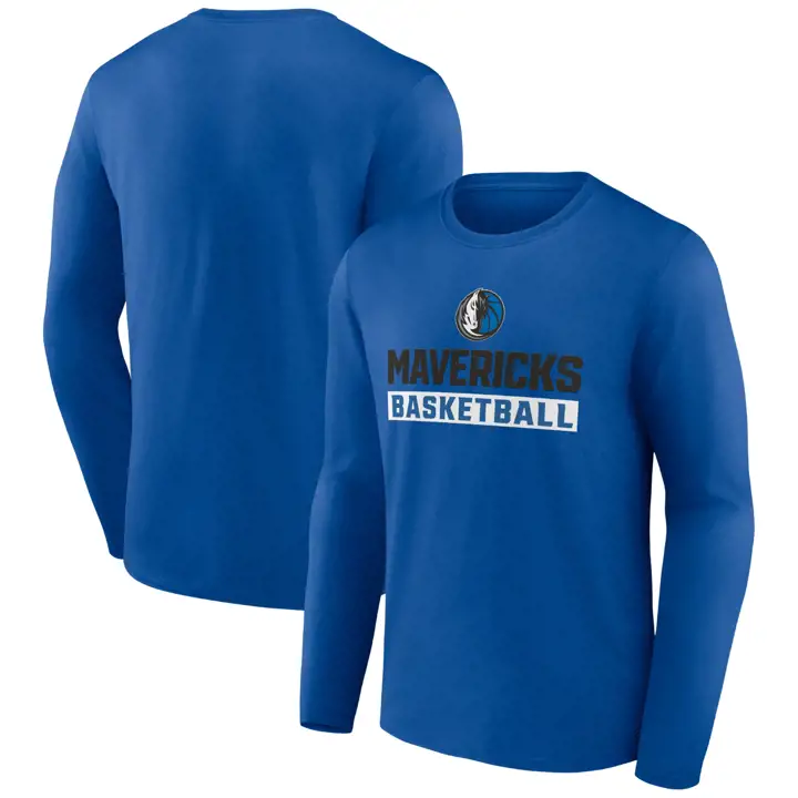 T-shirt manches longues NBA Dallas Mavericks Pillbox Bleu