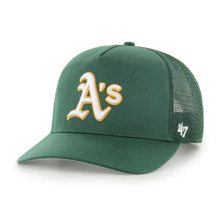 Oakland Athletics MLB Casquette filet '47 HITCH Vert foncé