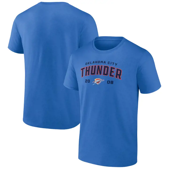 T-shirt Bleu Date de Création de l'Équipe NBA OKLAHOMA CITY THUNDER