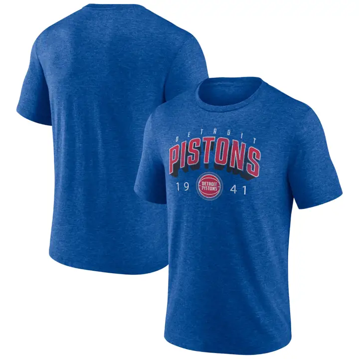 T-shirt mélange trois tissus bleu Détroit Pistons (date de création de l'équipe NBA)