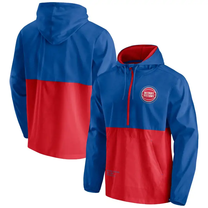 Coupe-vent tissé anorak bleu Detroit Pistons NBA Block Party