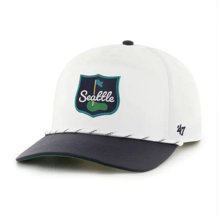 Seattle Mariners MLB BOGEY Casquette à cordelette '47 ROPE HITCH BLANC/MARINE