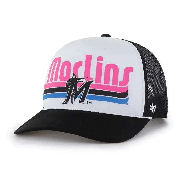 Casquette trucker en mousse Miami Marlins MLB REGION '47 WHT/BLK