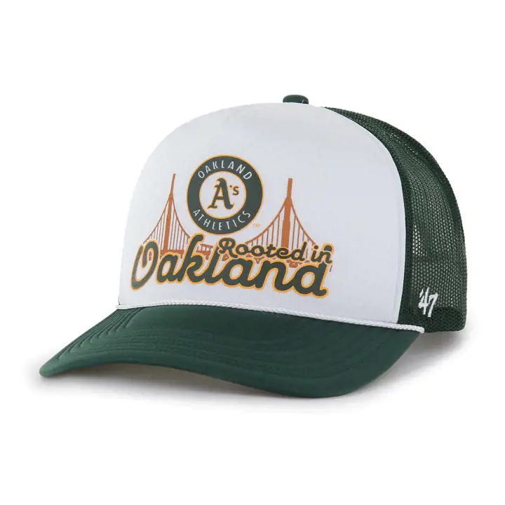Oakland Athletics MLB CASQUETTE TRUCKER EN MOUSSE RÉGIONALE '47 BLANC/VERT FONCÉ