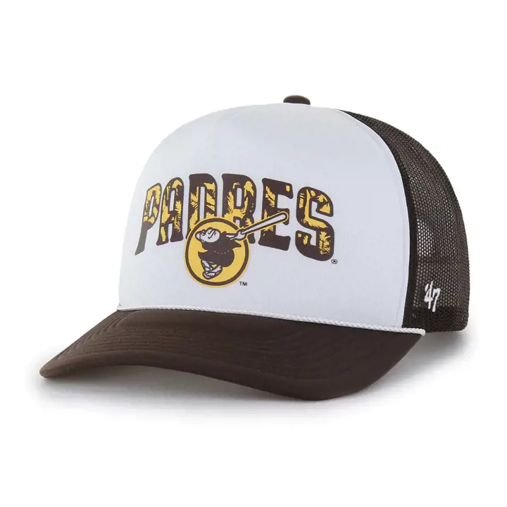 San Diego Padres MLB CASQUETTE TRUCKER EN MOUSSE '47 BLANC/MARRON