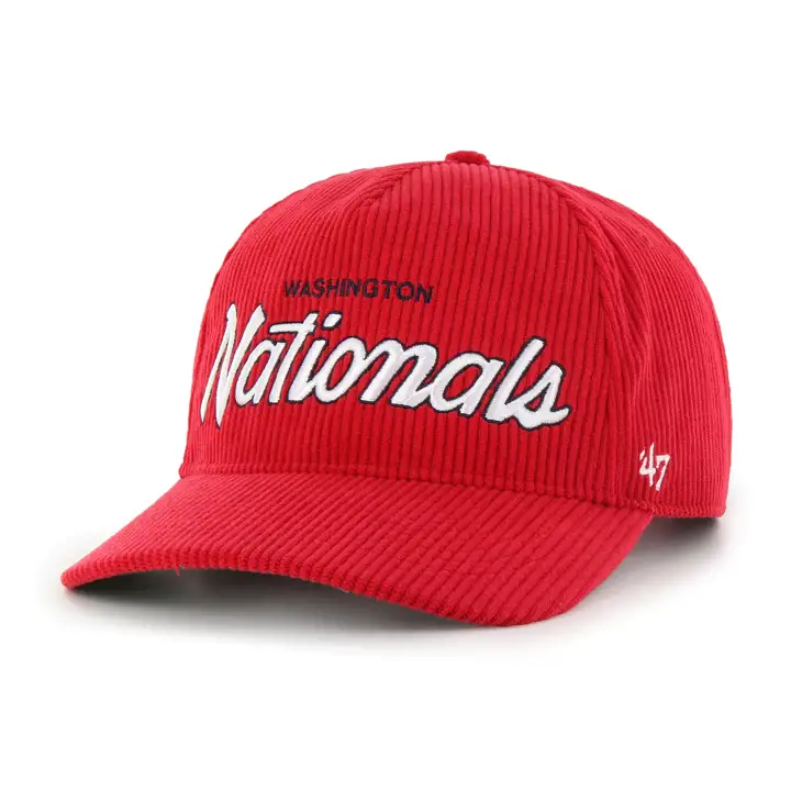 Washington Nationals MLB CROSSTOWN CORD Casquette ajustée '47 HITCH Rouge