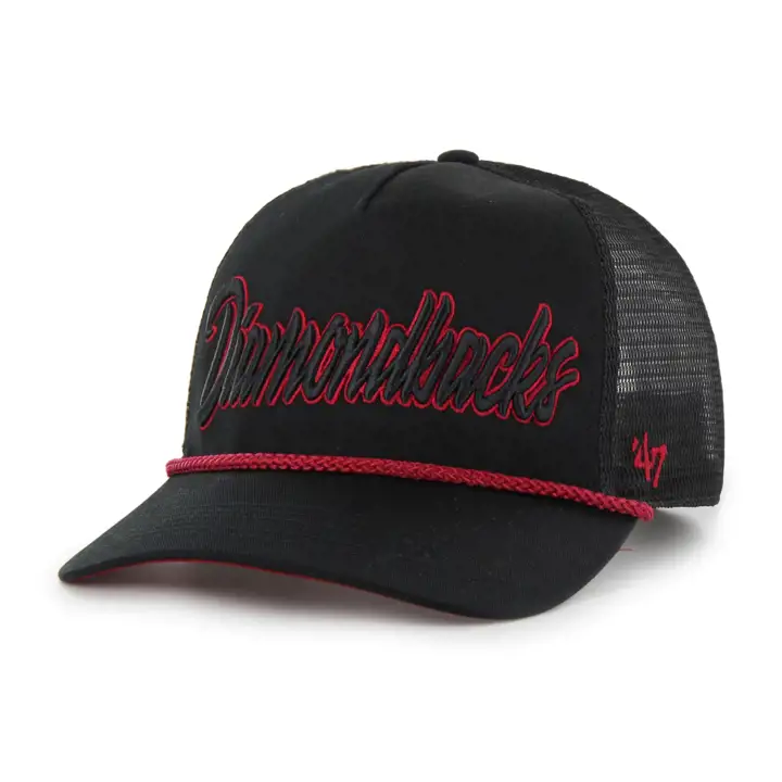 Casquette Arizona Diamondbacks MLB BLK POP SCRIPT '47 ROPE HITCH BLK