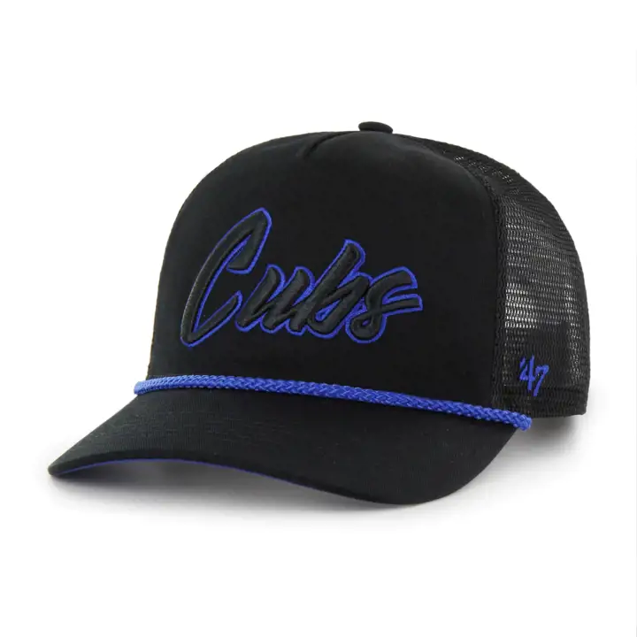 Chicago Cubs MLB BLK POP SCRIPT '47 ROPE HITCH BLK