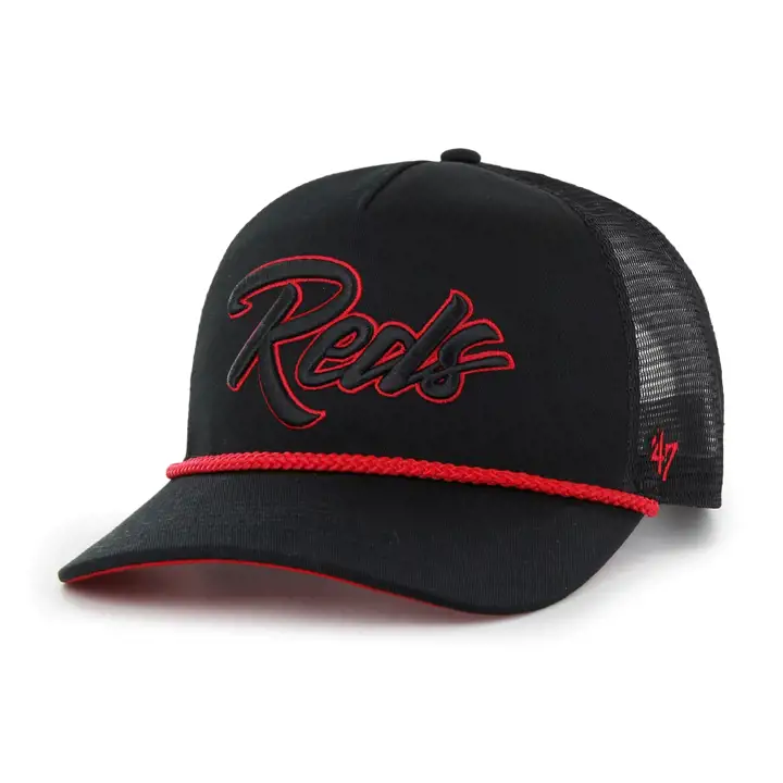 Cincinnati Reds MLB BLK CASQUETTE POP SCRIPT '47 ROPE HITCH BLK