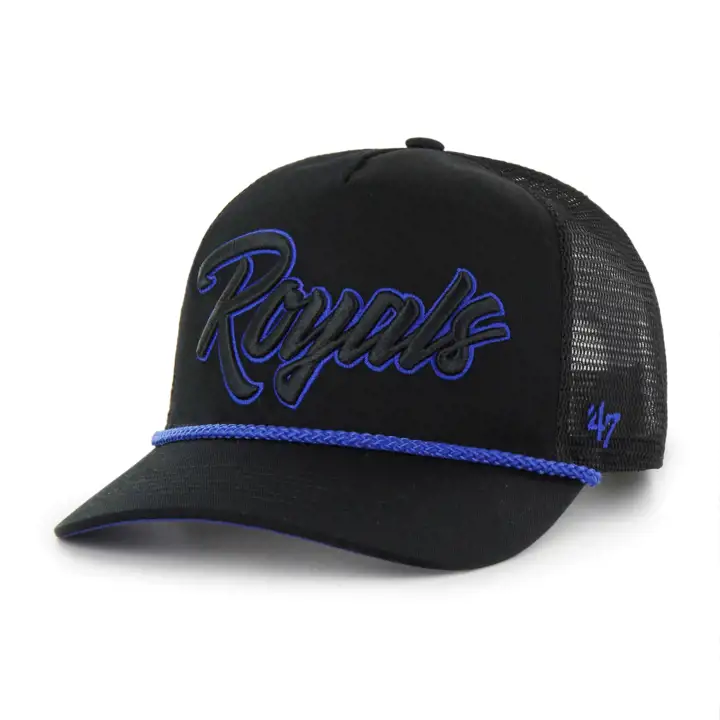 Casquette '47 ROPE HITCH MLB POP SCRIPT NOIRE Kansas City Royals
