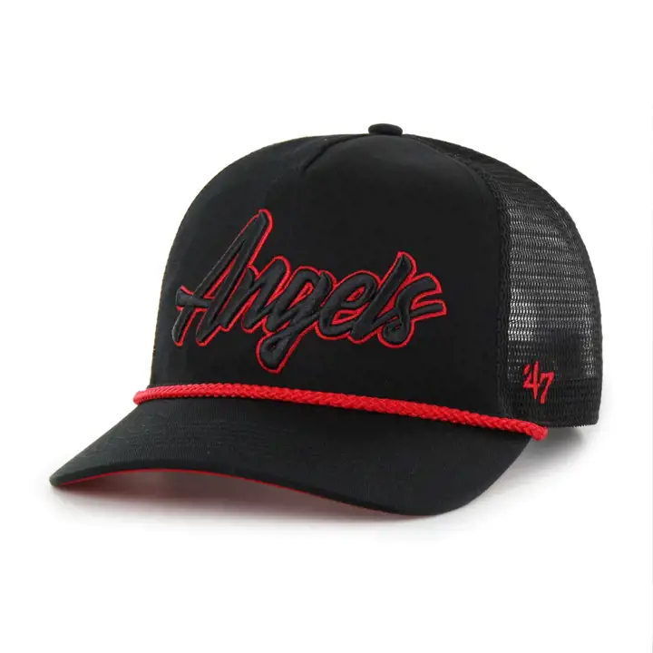 Los Angeles Angels MLB BLK POP SCRIPT '47 ROPE HITCH BLK