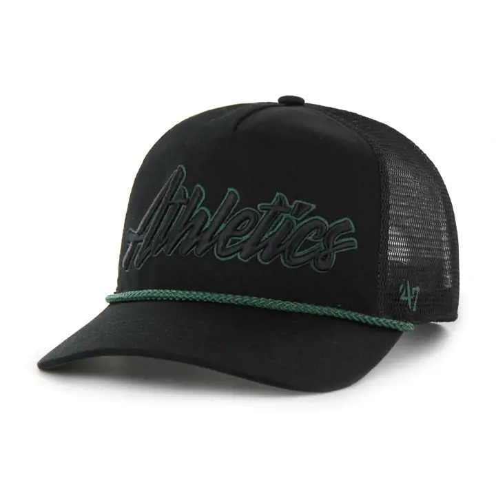 Oakland Athletics MLB BLK POP SCRIPT '47 ROPE HITCH BLK