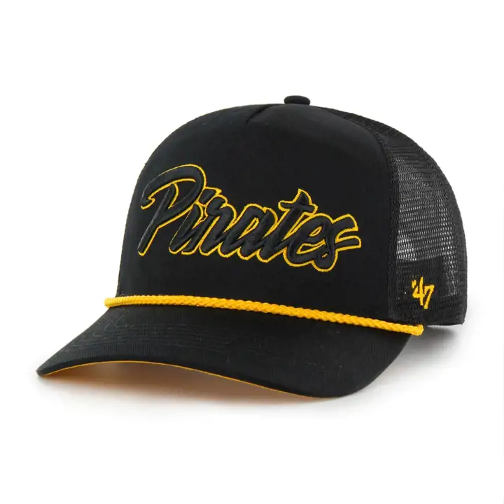 Pittsburgh Pirates MLB BLK POP SCRIPT '47 ROPE HITCH BLK
