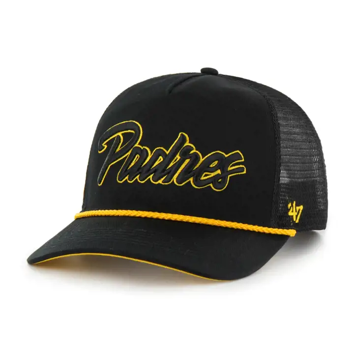 San Diego Padres MLB BLK POP SCRIPT '47 ROPE HITCH BLK