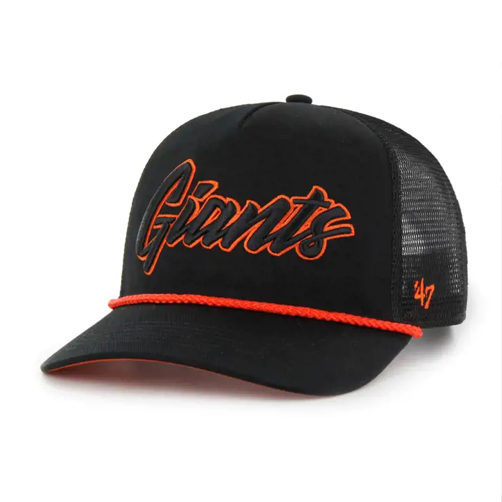San Francisco Giants MLB CASQUETTE EN CORDE '47 NOIRE AVEC LETTRAGE POP