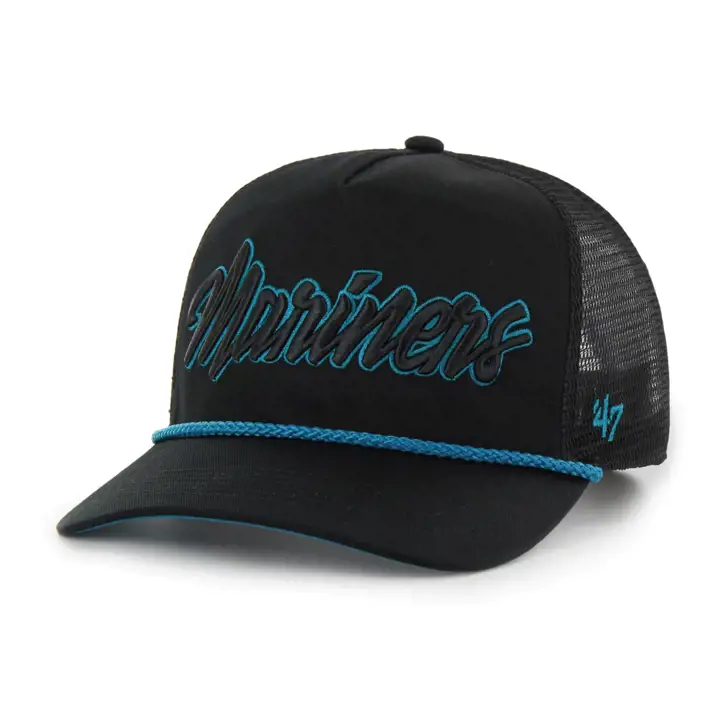 Seattle Mariners MLB BLK POP SCRIPT '47 ROPE HITCH BLK