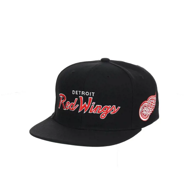 Casquette ajustée Detroit Redwings NHL Team Script Noire