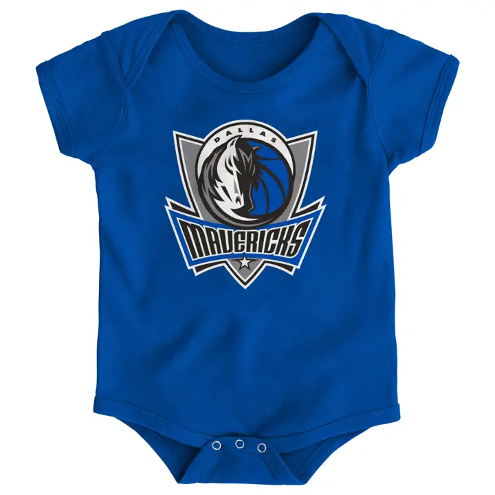 Grenouillère Dallas Mavericks NBA bébé, logo principal, bleue
