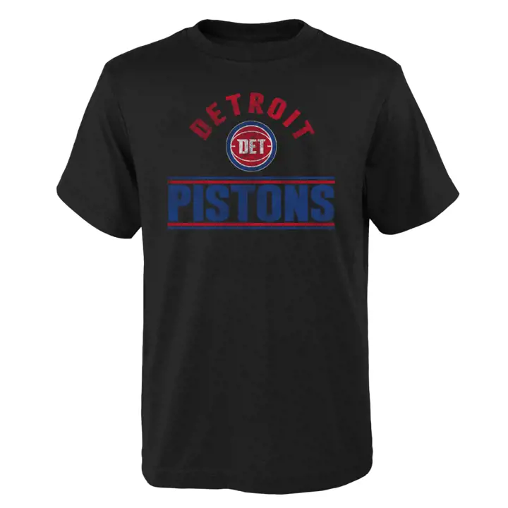 T-shirt enfant Detroit Pistons NBA Double Bar noir
