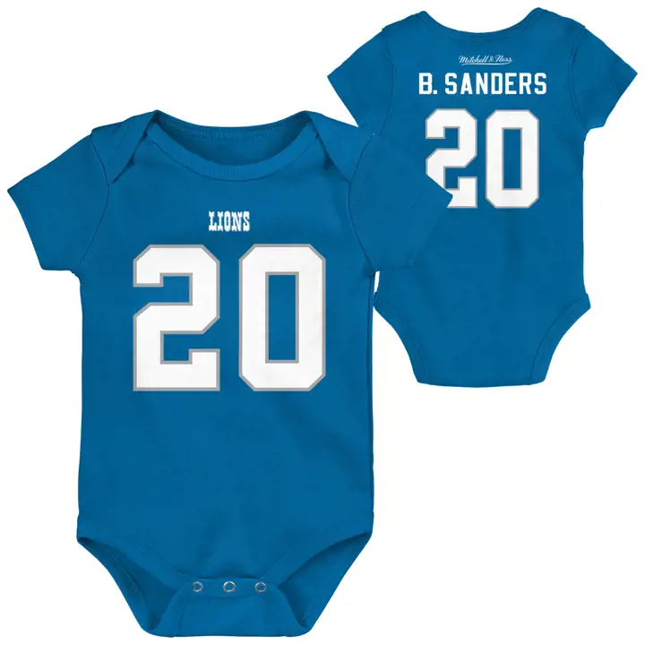 Detroit Lions NFL Grenouillère Rétro N&N Nouveau-né Bleue