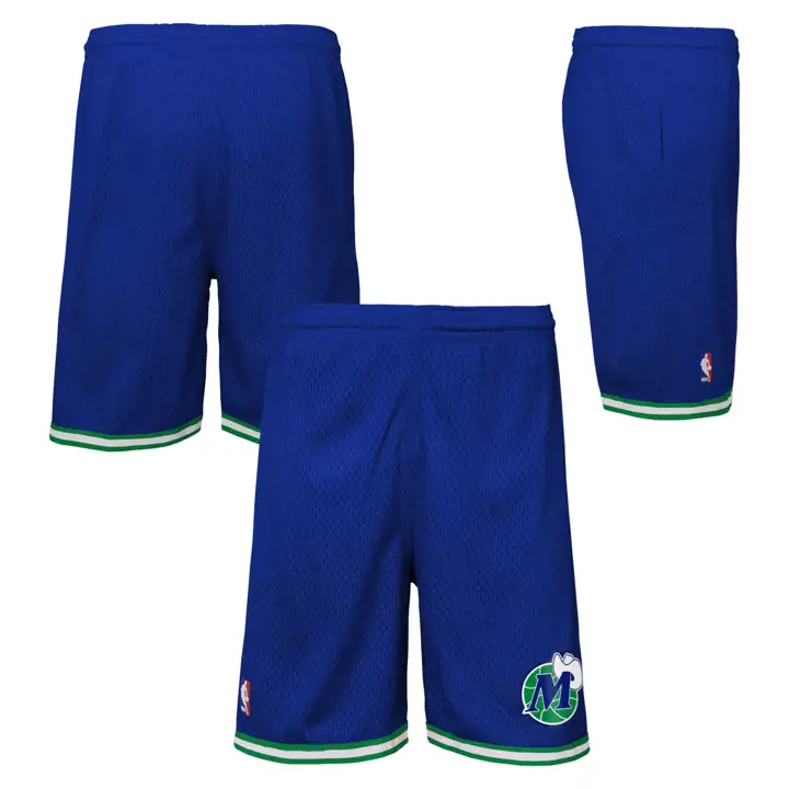 Short de basket NBA enfant M&N Swingman Dallas Mavericks bleu