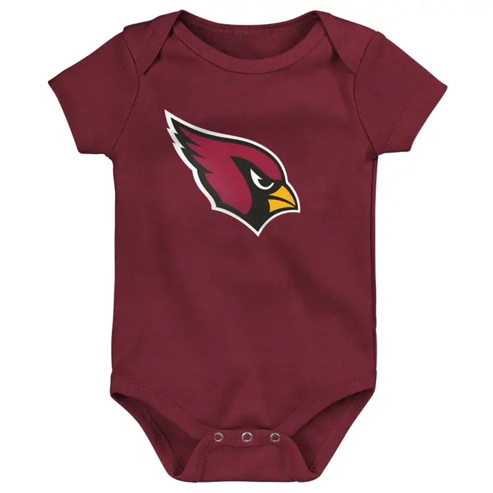 Grenouillère pour nouveau-né Arizona Cardinals NFL à logo principal, rouge