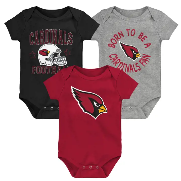 Ensemble de 3 articles pour nourrissons NFL Arizona Cardinals Born To Be rouge