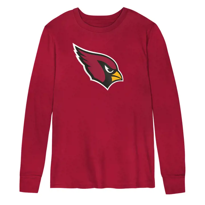 T-shirt à manches longues Arizona Cardinals NFL pour enfant avec logo principal rouge