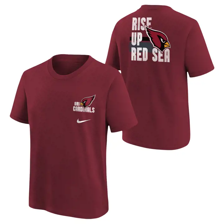 T-shirt rouge NFL "Slogan" pour jeune des Arizona Cardinals