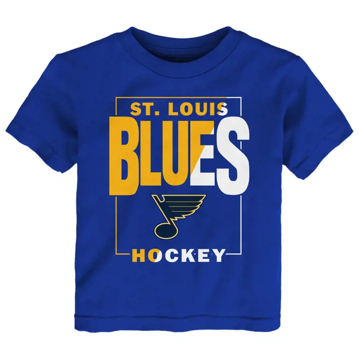 T-shirt bleu de la LNH St. Louis Blues pour tout-petits avec pièce en l'air