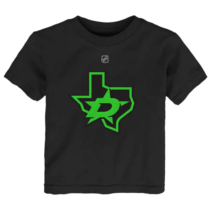 T-shirt nourrisson Dallas Stars LNH, 3ème logo, noir