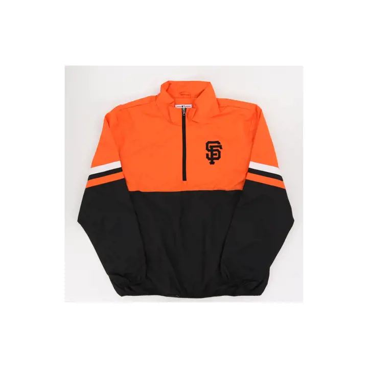 San Francisco Giants MLB Demi-Zip à manches longues « Earned Run » org/noir