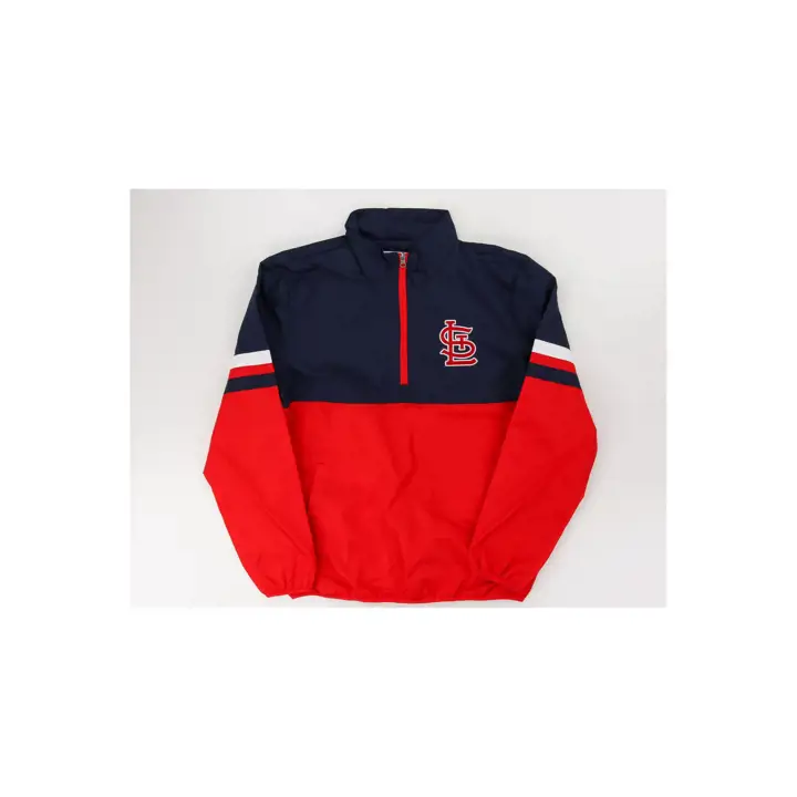 St. Louis Cardinals MLB Earned Run Half Zip marine/ rouge