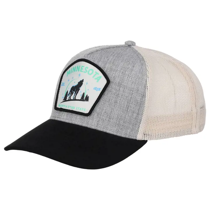 Casquette de routier bicolore Minnesota Local Patch GRY/BLK
