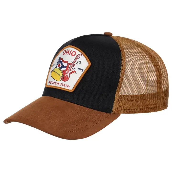 Casquette de camionneur bicolore Ohio Local Patch noir/marron