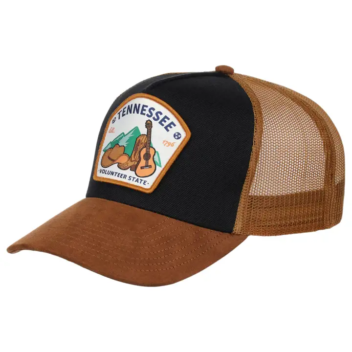 Casquette de routier bicolore "Tennessee Local Patch" noir/marron