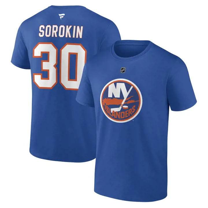 ISLANDERS NHL T-shirt authentique N&N Ilya Sorokin BLEU