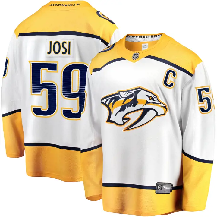 Maillot de joueur Breakaway Josi LNH des Predators de Nashville – Blanc