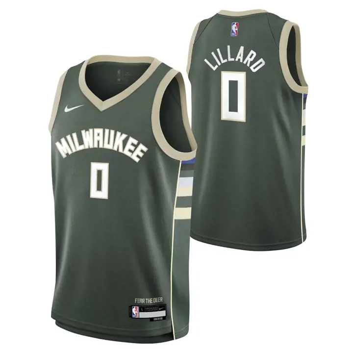 Maillot Swingman Lillard des Milwaukee Bucks NBA pour jeune, vert