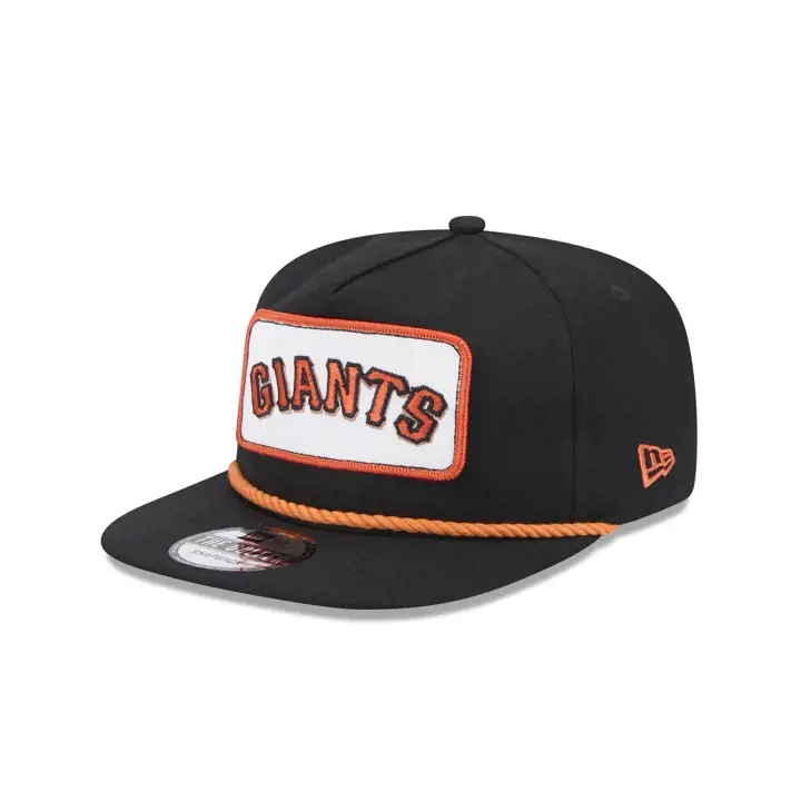 Casquette de golf NEW ERA PATCH ROPE GOLFER MLB des San Francisco Giants noire
