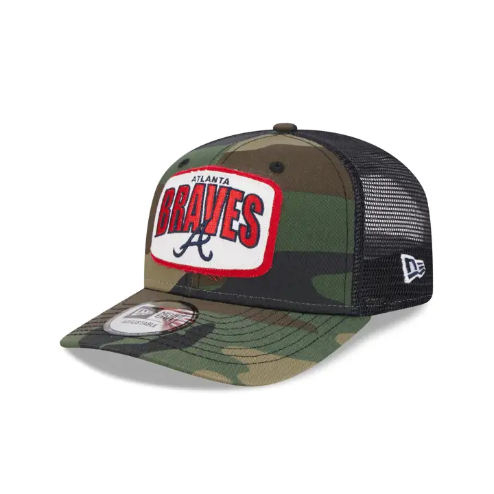 Atlanta Braves MLB NEW ERA CAMO PATCH TRUCKER camouflage/ marine
