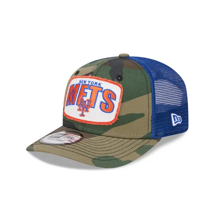 New York Mets MLB NEW ERA CAMO PATCH TRUCKER camouflage/ bleu roi