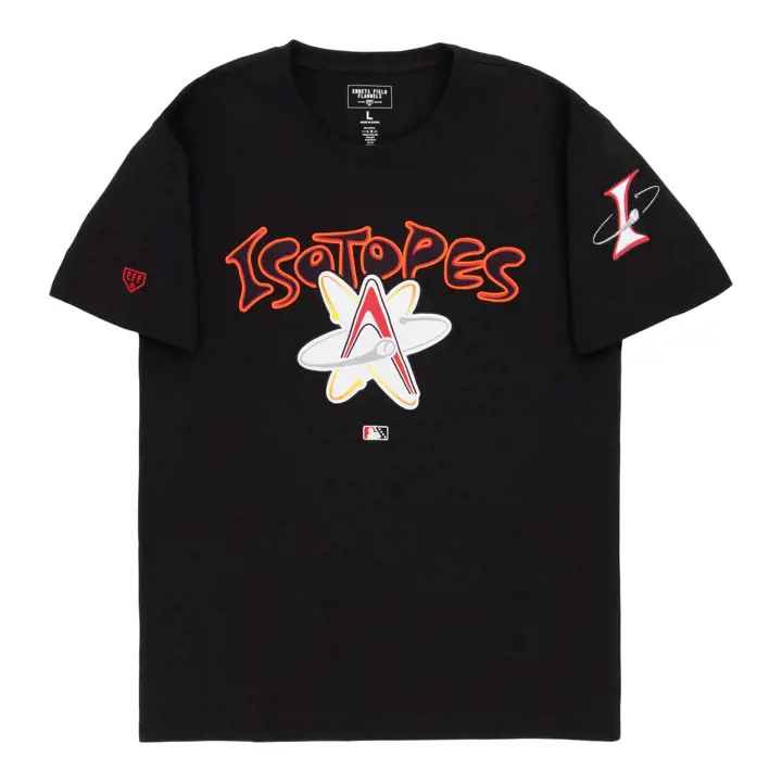 T-shirt de baseball MiLB Albuquerque Isotopes EFF noir