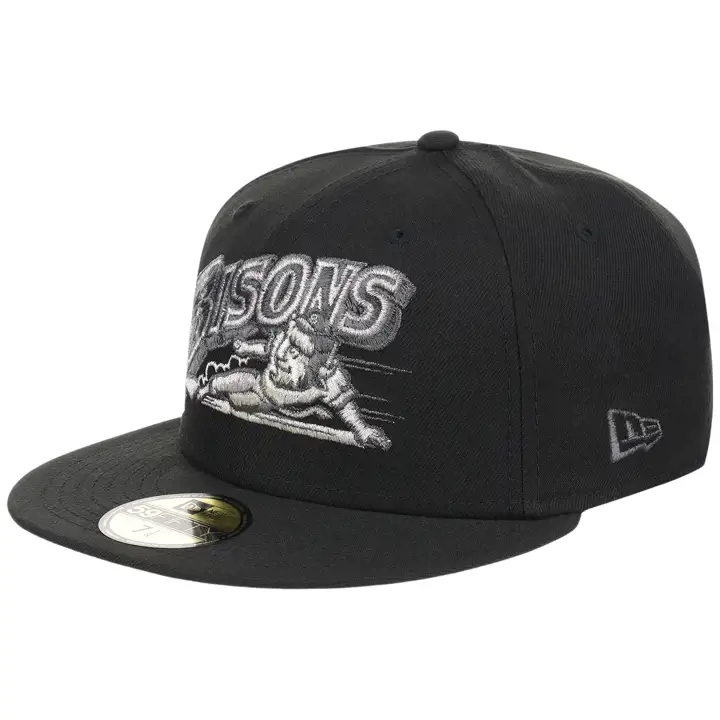 Casquette 59FIFTY Buffalo Bisons MLB Ring of Fire noire/argentée