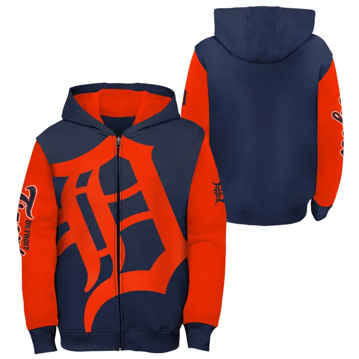 Detroit Tigers MLB Jeunesse Affiche carton FZ Capuche marine