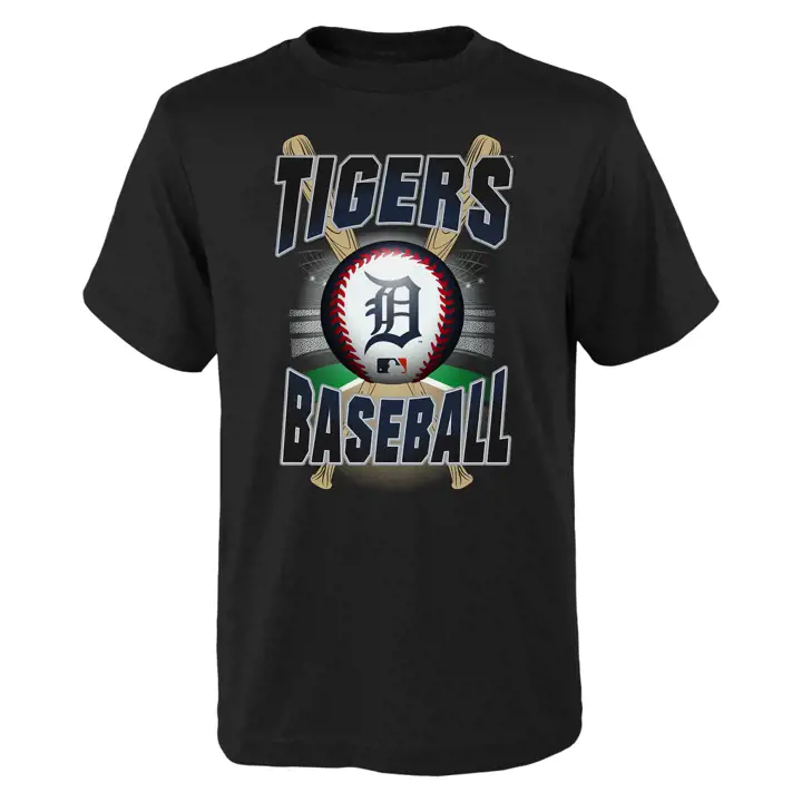 T-shirt Événement Spécial Jeune MLB Detroit Tigers Noir