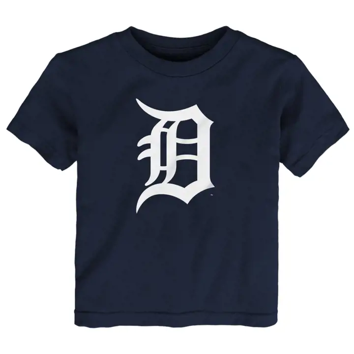 T-shirt Bleu Marine Logo Principal pour Bébé Detroit Tigers MLB