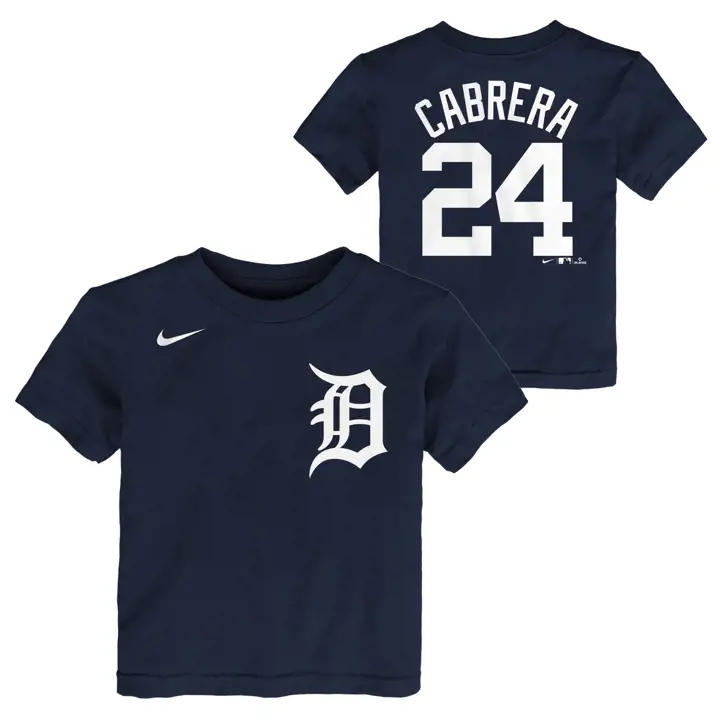 T-shirt Enfant N&N Joueur MLB Detroit Tigers Cabrera Marine
