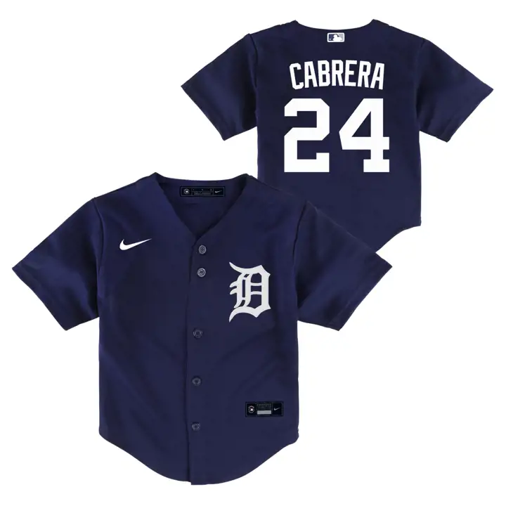 Maillot Réplique Joueur Cabrera Nav pour Enfant MLB des Detroit Tigers